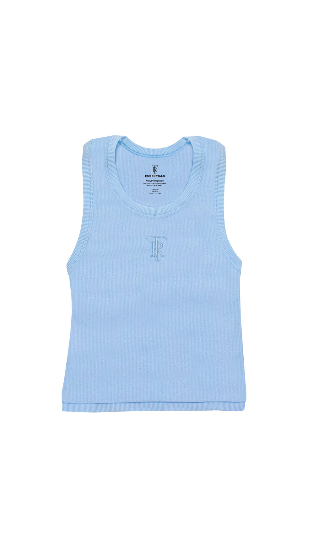 THE WIFE PROTECTOR CROP BABY BLUE